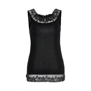 Cream Florence Top 10600385 in Pitch Black
