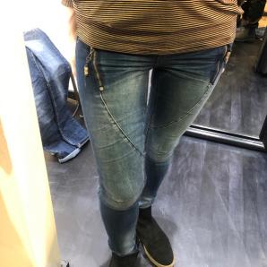 cream bibiana coated jeans